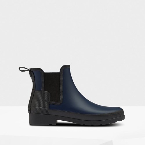 Hunter Refined Texture Block Slim Fit Chelsea Boots (C950E) Ireland